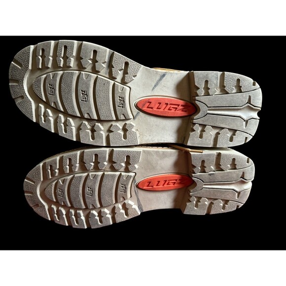 Lugz Lace Up Boots Chukka Style Men's Size 12 Leather Work Boots Tan Vtg - Picture 5 of 8